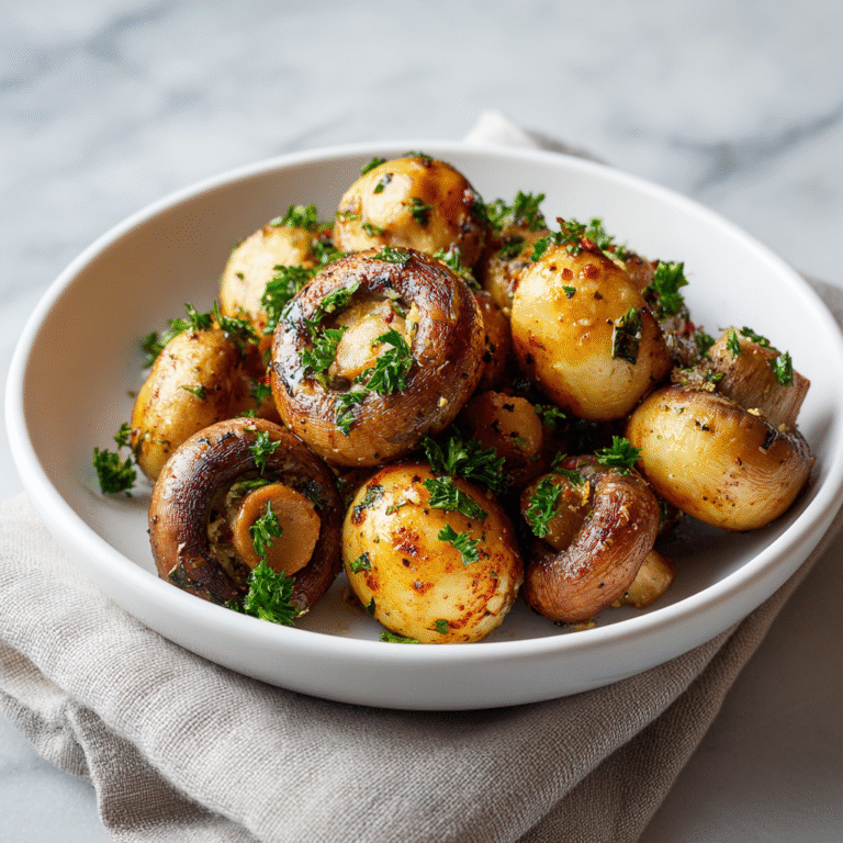 Crispy air fryer ranch mushrooms with golden breaded coating arranged on a plate creating a crunchy and flavorful appetizer presentation with tender mushroom centers and zesty ranch seasoning
