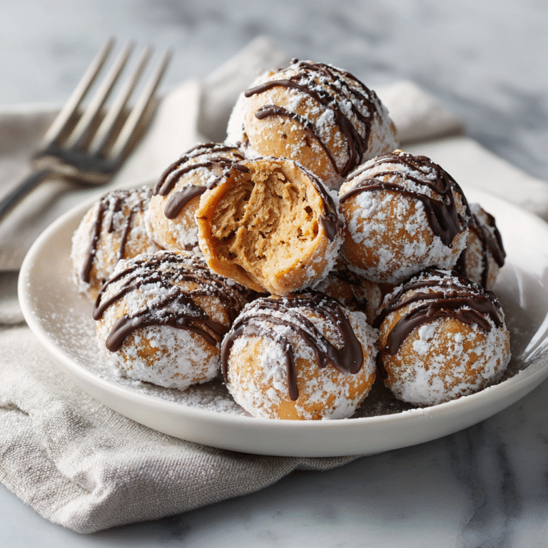 Freshly made peanut butter balls on a plate with smooth chocolate coating covering creamy peanut butter filling, some with exposed peanut butter center creating a classic homemade candy presentation