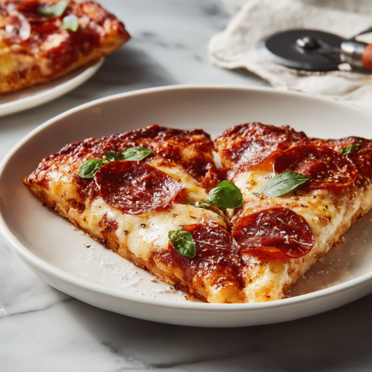 No-yeast pizza on a baking sheet with golden crispy crust, melted cheese, and toppings creating a quick and delicious homemade pizza presentation without waiting for dough to rise