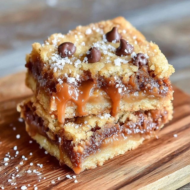 Caramel Chocolate Chip Cookie Bars (Gooey Soft Bars with Caramel Layer, 50 Min)